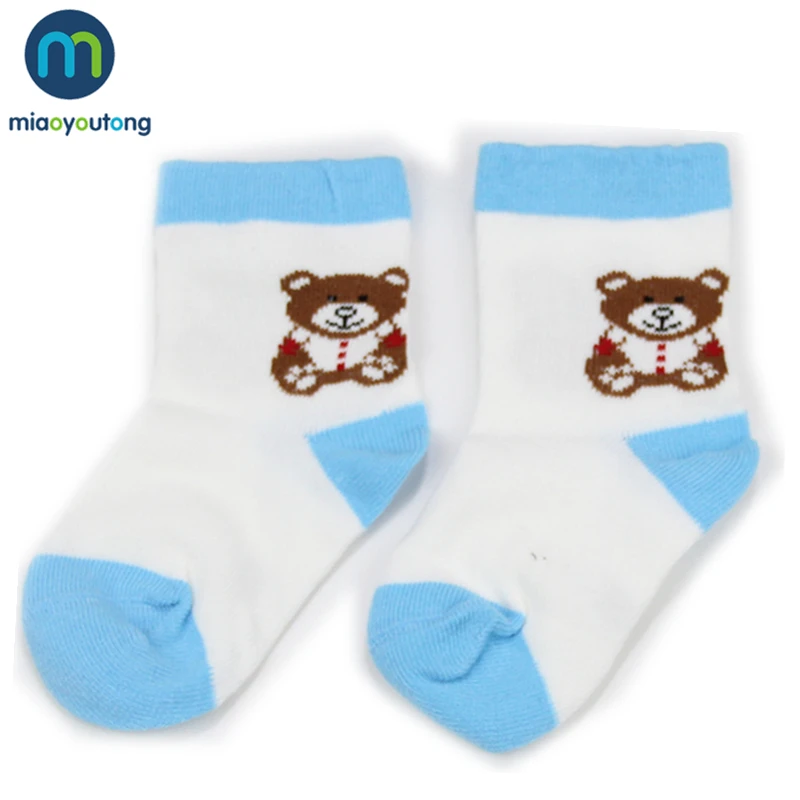 Unisex Lovely Multiple Colors Bear Skarpetki Newborn Sock Kids Cute Boy Cotton Soft Baby Socks Girl Miaoyoutong | Детская одежда и