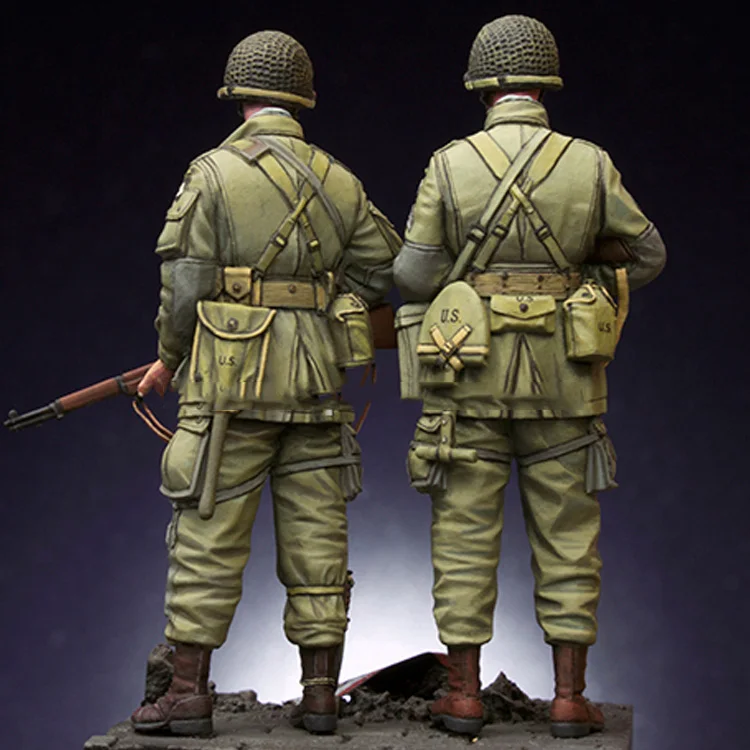 1/35 масштаб Неокрашенная Смола рисунок США 101 десантников 2 Коллекция фигурок фигурка
