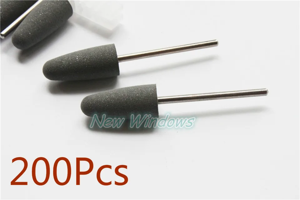 Новинка серый полировщик из силиконовой резины для зубов 2 35 мм алмазные полировочные боры 200 шт.|polishing burs|silicon
