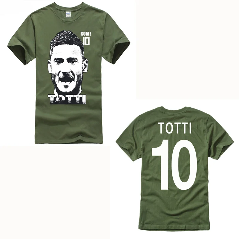Totti 2018 футболка для футбола из хлопка мужчин с коротким рукавом брендовые Рубашки