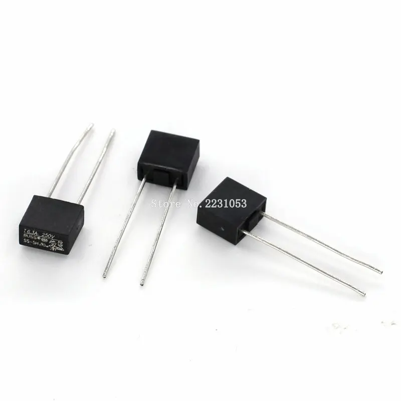 10 шт. предохранители 2A 1A 3.15A 4A 5A 6.3A 250V 392 квадратный пластиковый плавкий