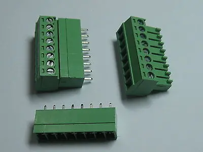 12 pcs Screw Terminal Block Connector 3.81mm 8 pin/way Green Pluggable Type | Обустройство дома