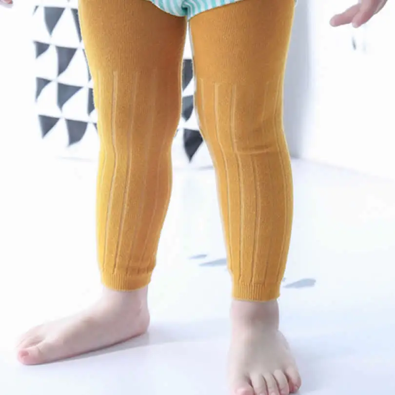 Детские колготки для девочек облегающие корейские хлопковые однотонные малышей