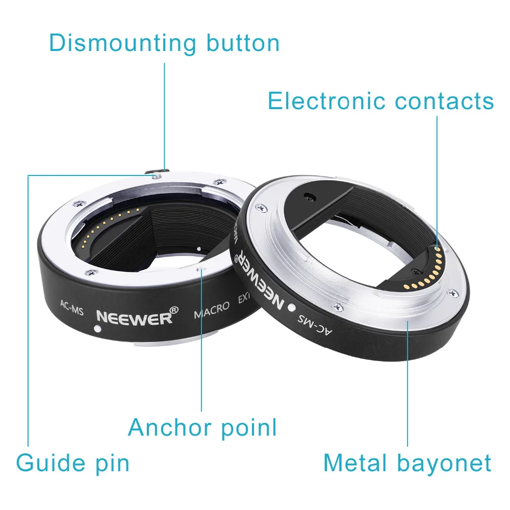 Металлический удлинитель Neewer AF с автофокусом 10 мм 16 для камеры Sony NEX E Mount например