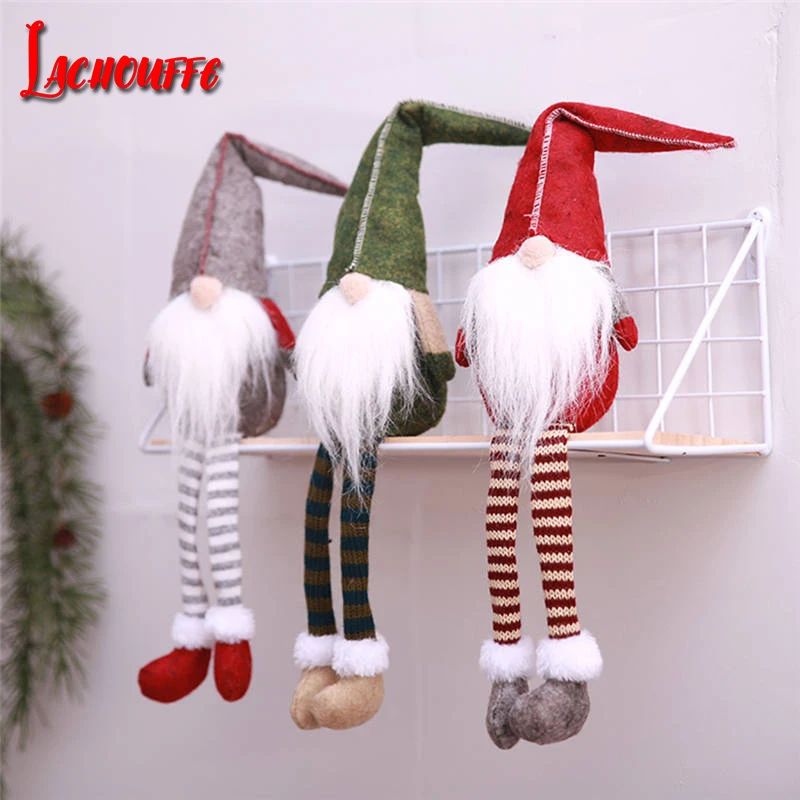 Christmas Elf Noel Sitting Long-legged Festival New Year Dinner Party Navidad 2019 Decorations for Home | Дом и сад