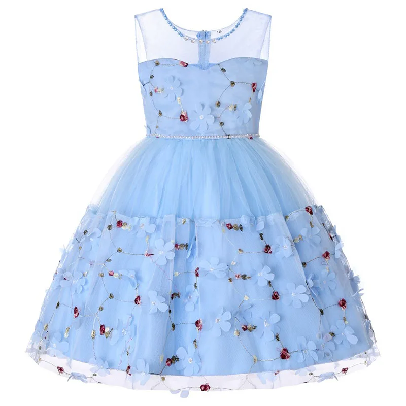 Baby Girls Princess Dress Sleeveless Kids Party Dresses For Children Wedding Costumes 4-14 Years | Детская одежда и обувь