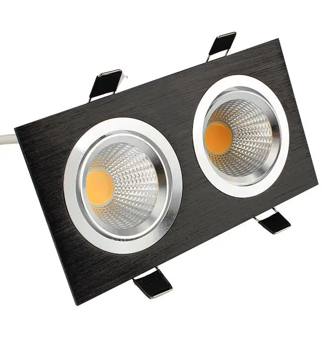 black shell Светодиодный светильник с регулируемой яркостью COB 14 W 18 W 24 W 30 W светодиодный потолочный светильник luminaria встроенные светодиодные светильники лампада светодиодный домашний точечный светильник - Испускаемый цвет: black shell