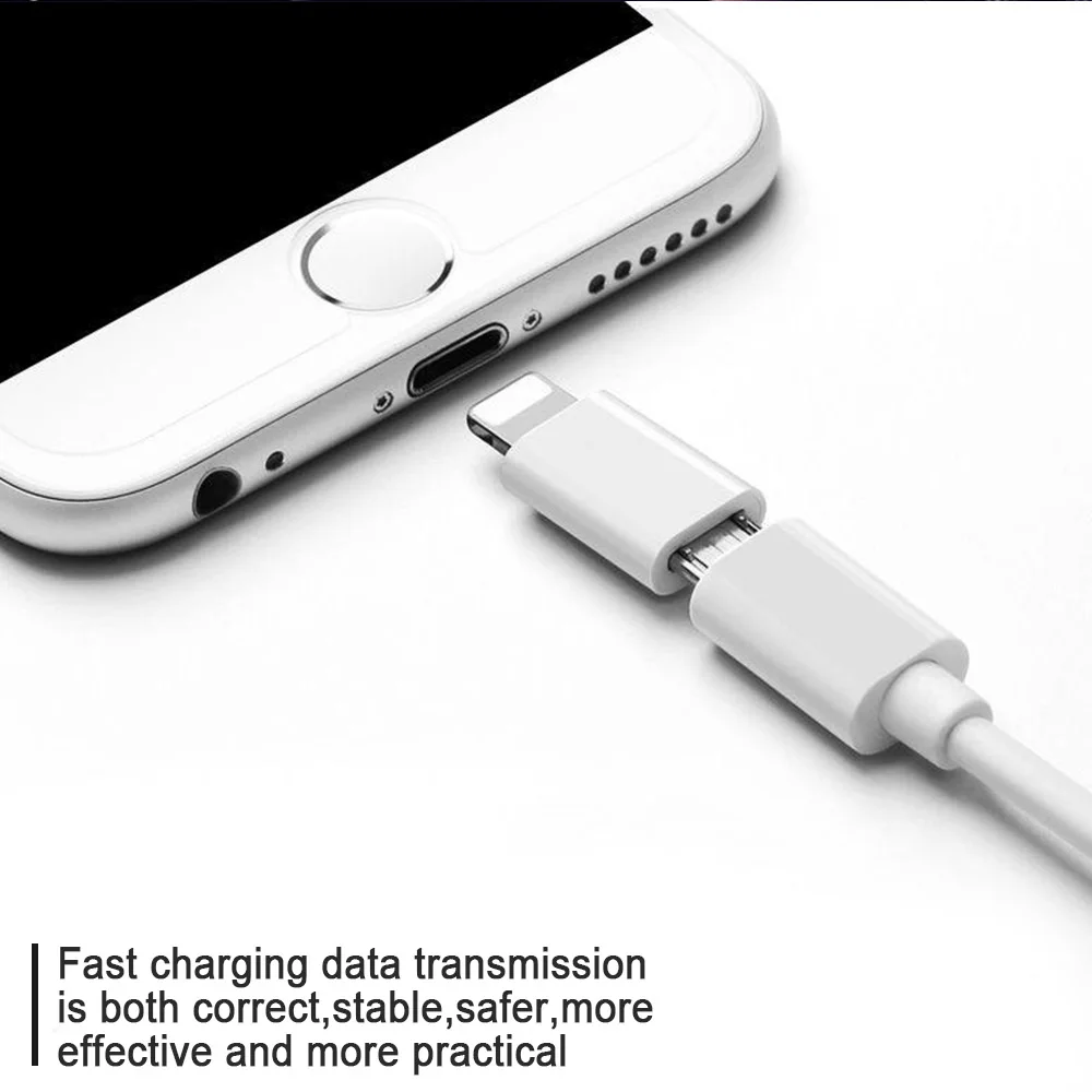 Micro USB адаптер для освещения Мини OTG конвертер iphone 5 6 7 8 X Plus XS MAX XR Быстрый зарядный