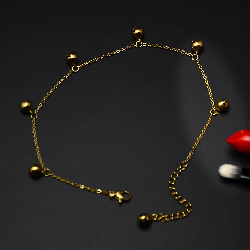 Женские ножные браслеты Martick круглые 7 колокольчиков в европейском стиле милые