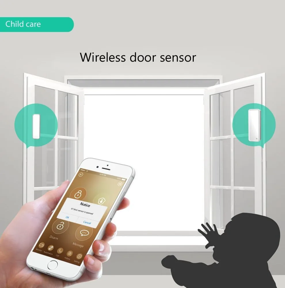 Android Iphone управляемая Проводная беспроводная wifi GSM GPRS домашняя охранная сигнализация w Pet дружественный датчик движения и wifi камера