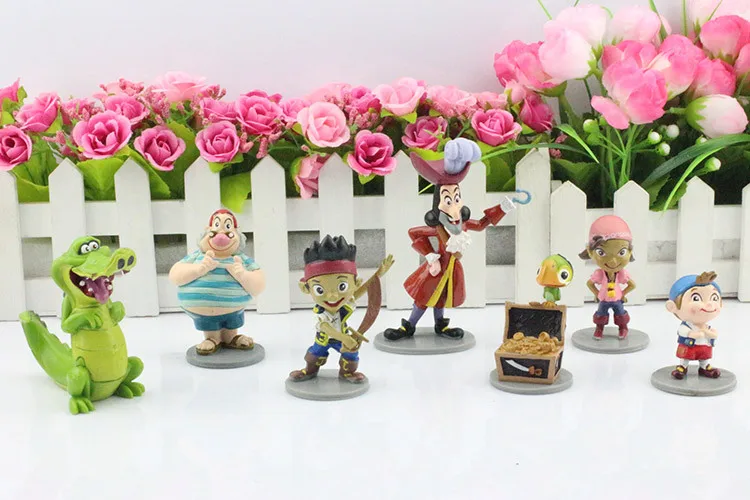 7 шт. фигурки пиратов Джейка и нетлэнда Капитан Крюк Иззи девочка мальчик кобби г