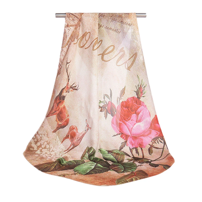 

Silk Scarf Fashion Kerchief Silk Satin Neck Scarf For Women Print Hijab Scarfs 70*70cm Square Shawls and Wraps Scarves For Lady