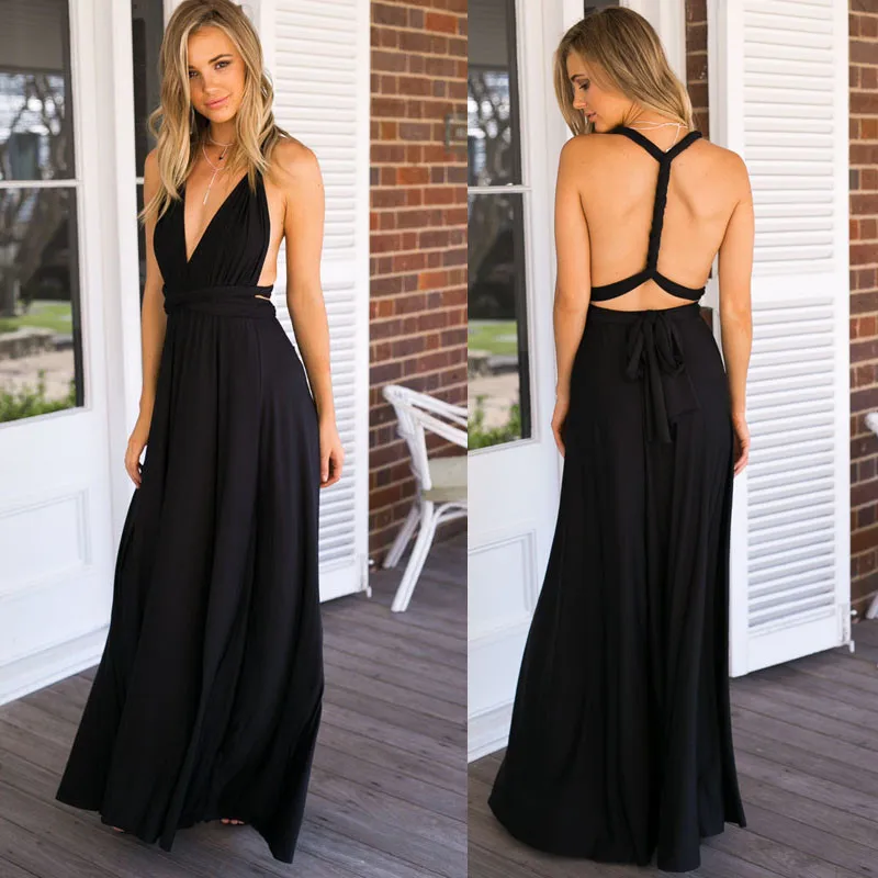 Сексуальное женское длинное платье-трансформер для подружки невесты | Женская