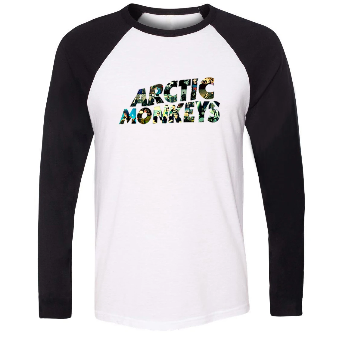 IDzn унисекс футболка Arctic Monkeys Rock Band Sound Wave Radio Art Pattern реглан с длинным рукавом