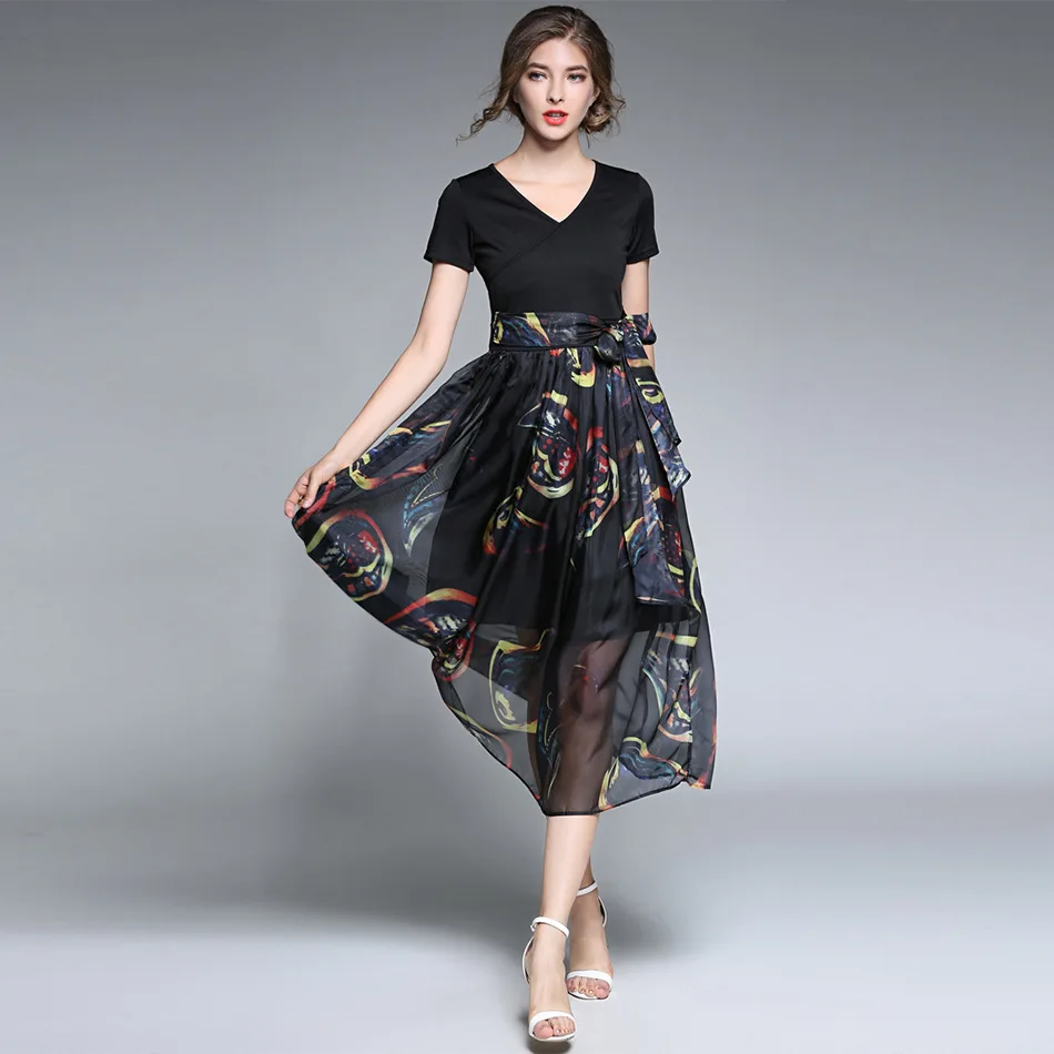 2017 высокое качество летнее платье шифон Для женщин Boho Винтаж пикантные Богемия