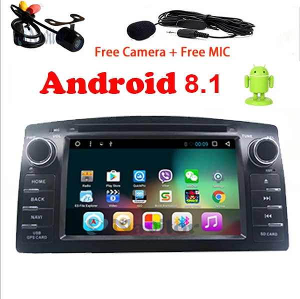 2 din android 8 1 автомобильный dvd gps для toyota corolla e120 byd f3 2003 2006 Радио с рулевым колесом wifi