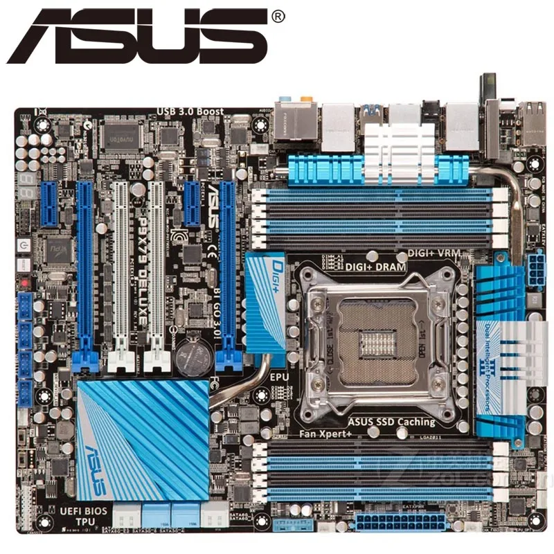 Asus P9X79 Deluxe материнская плата для настольного компьютера X79 сокет LGA 2011 Core i7 DDR3 64 Гб
