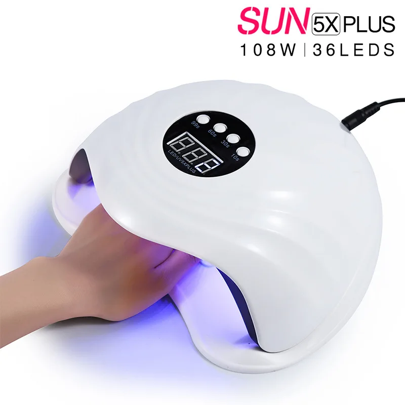 Лампа для ногтей SUN X 5 Plus 108 ВТ УФ лампа быстрый маникюр с ЖК дисплеем сушки всех