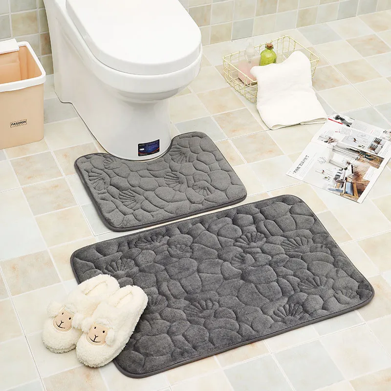 2 шт. современный набор ковриков для ванной u образный коврик комнаты унитаза