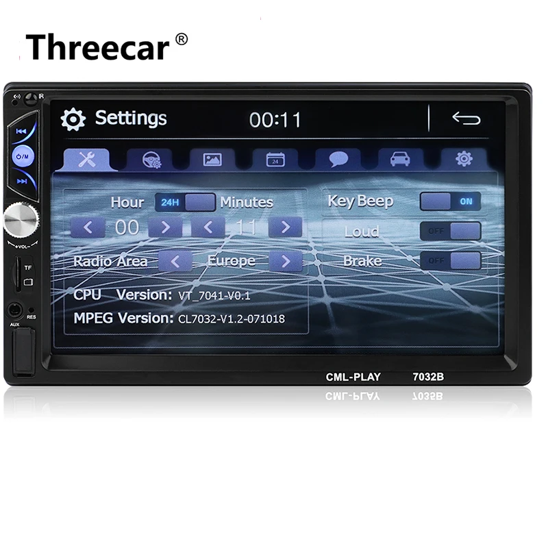 Newest 2 din Autoradio Bluetooth Mirrorlink Car Stereo 7" HD MP5 Auto Multimedia Player Aux FM Input Receiver With Rear Camera - Цвет: only radio