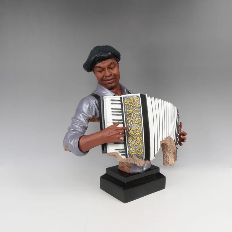 Фигурки в американском стиле аккордеона из смолы большие скульптуры ретро