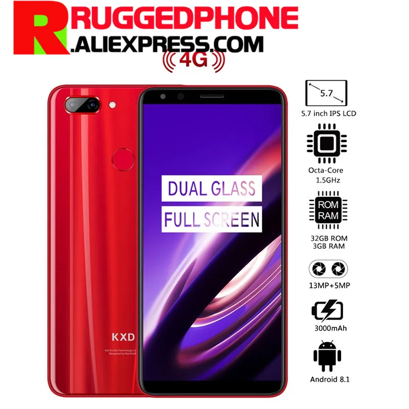 Kenxinda K30 смартфон с 5 7 дюймовым дисплеем восьмиядерным процессором MTK6750 ОЗУ 3 ГБ ПЗУ