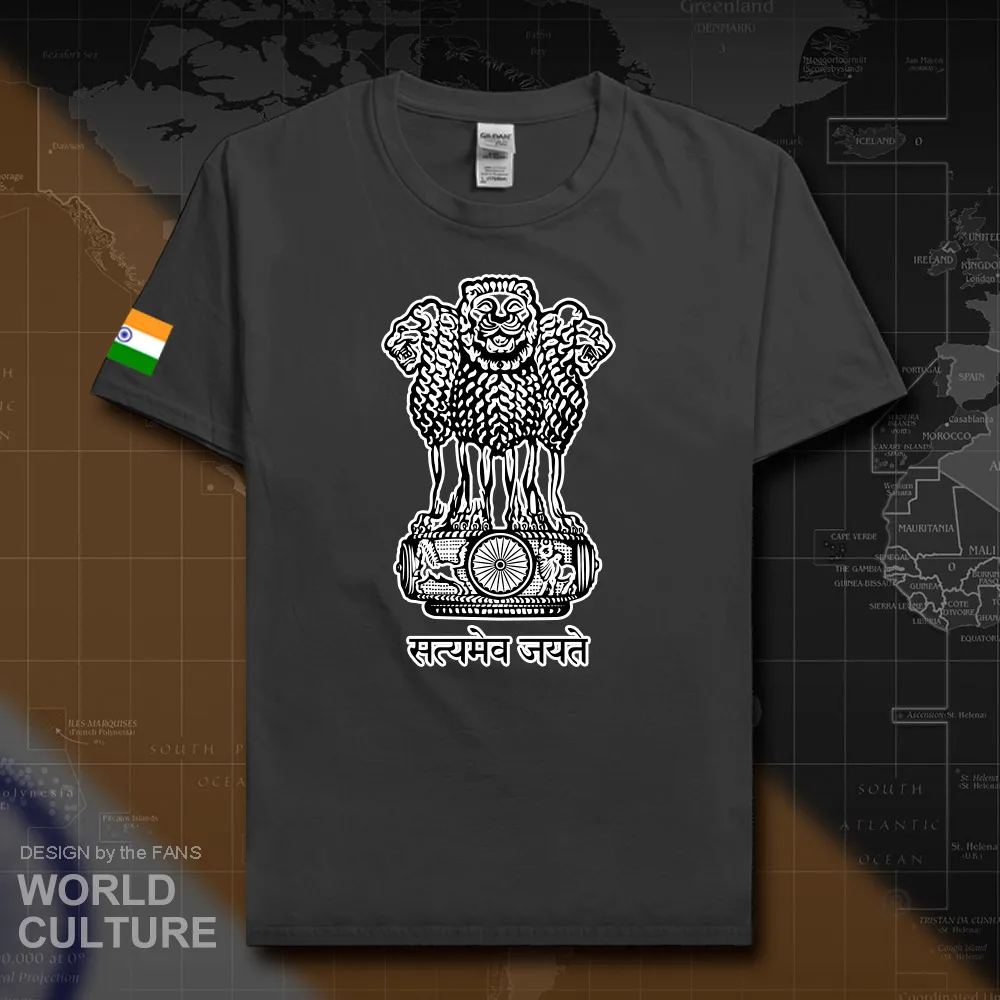Republic of India t shirt man tees t-shirts cotton nation team cotton meeting fans streetwear fitness country IND Indian flag 20