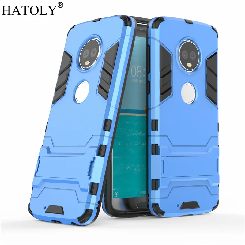 Чехол HATOLY для Motorola Moto G6 Plus противоударный силиконовый резиновый твердый