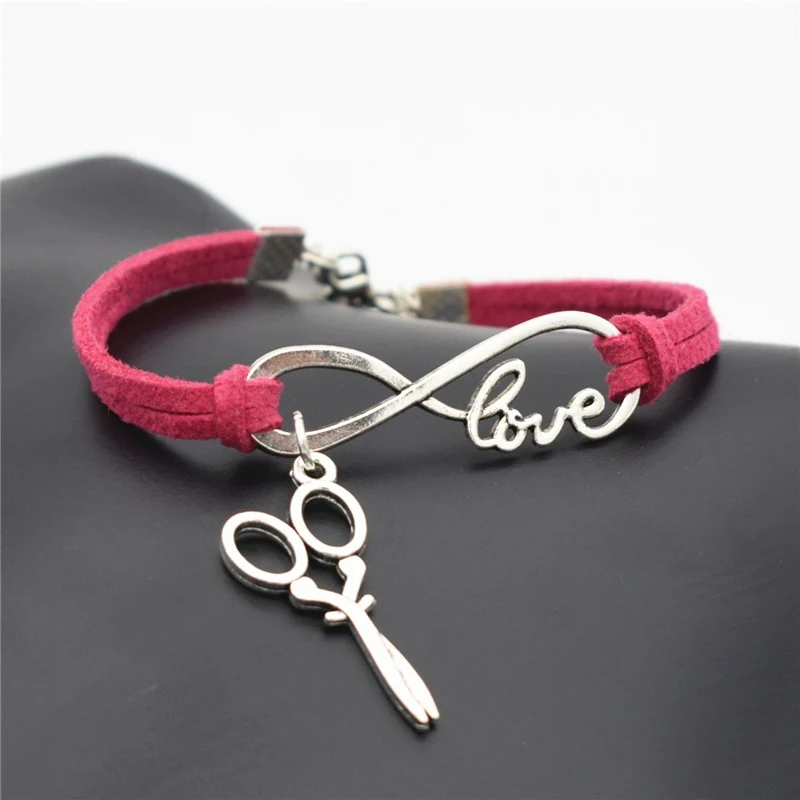 Модный парикмахерский парикмахер Infinity Love 10 цветов Искусственные кожаные
