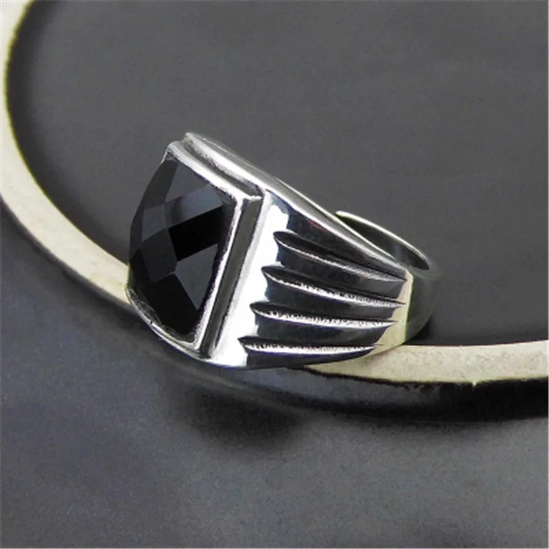 BESTLYBUY 100% Настоящее чистое серебро 925 пробы металлический браслет черный оникс