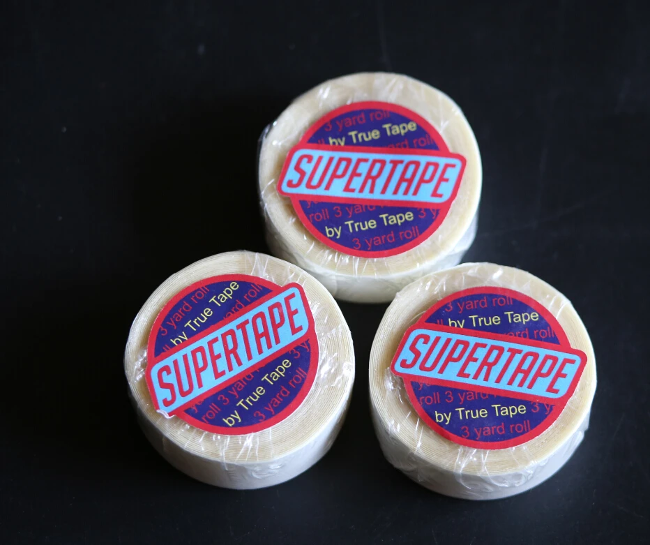 

20 rolls / lot 3/4" x 3 yards super tape Wholesale hair quality SUPER TAPE double tape for pu weft,/toupee/wigs