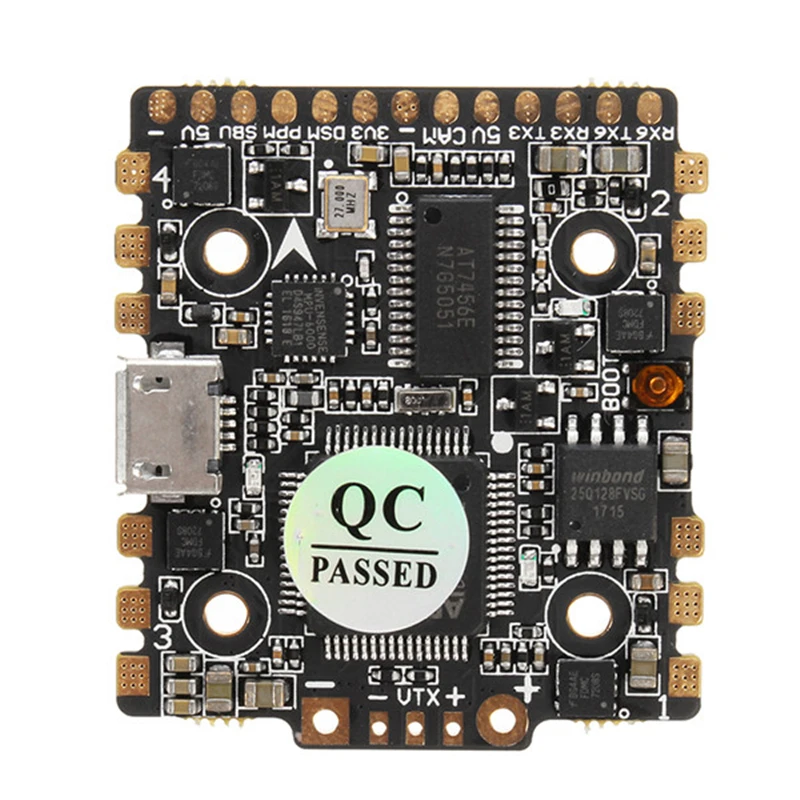 HGLRC F4 Zeus Flytower STM32 F405 Контроллер полета AIO OSD BEC PDB черные коробки 15A BLheli_S 4 в 1 ESC для