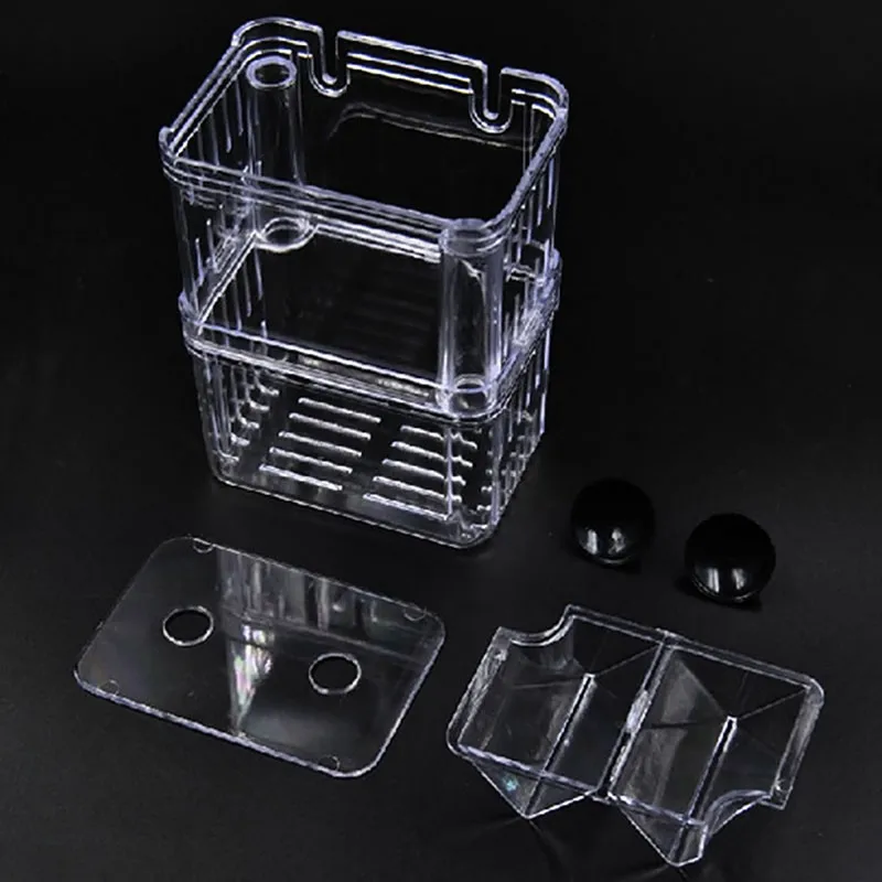 2 размера акриловый аквариумный плавающий ящик для разведения двухслойный