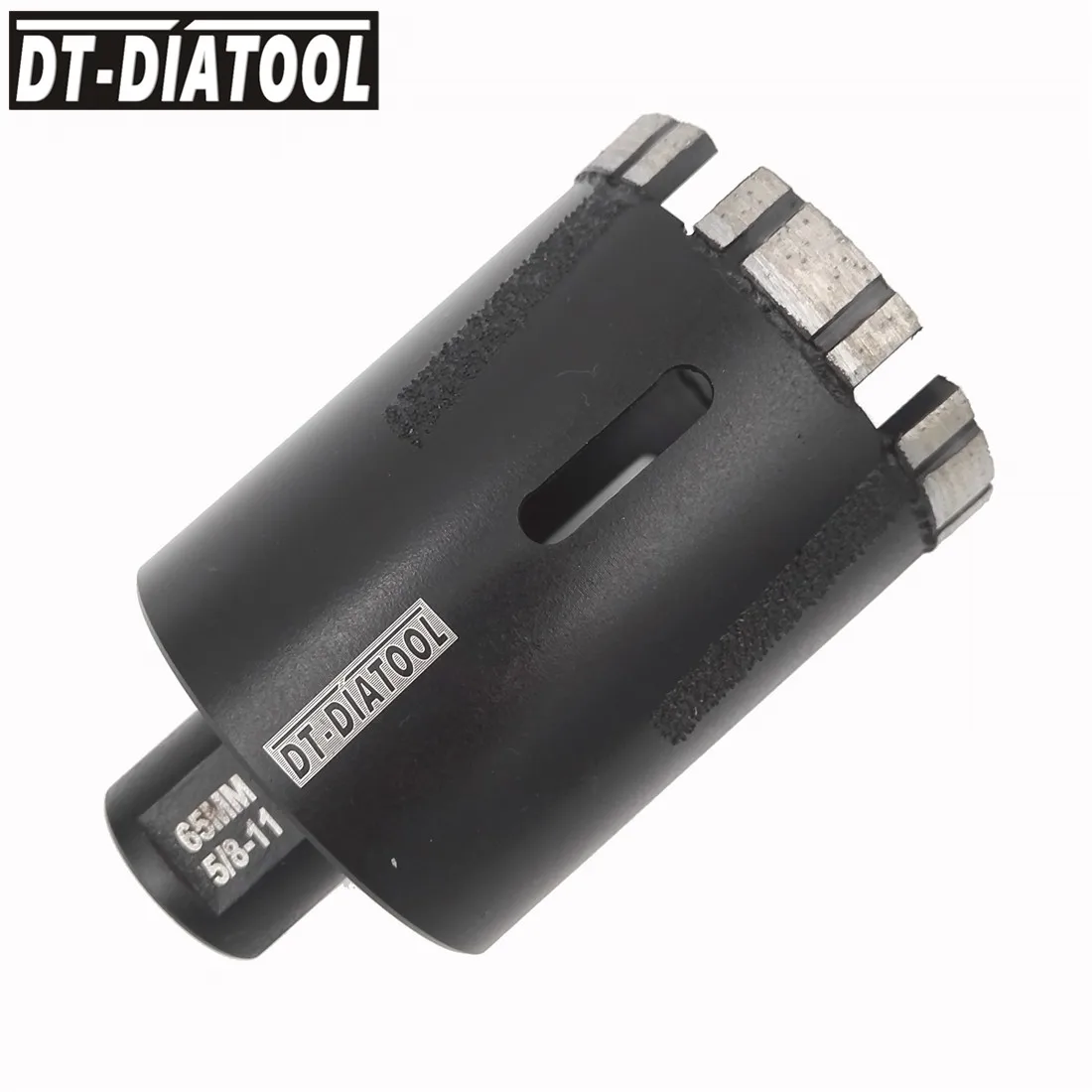 DT-DIATOOL 65mm Laser Welded Diamond Drilling Core Bits With Side Protection 5/8-11 Thread Granite Dry Drill Bit Dia 2 1/2 inch