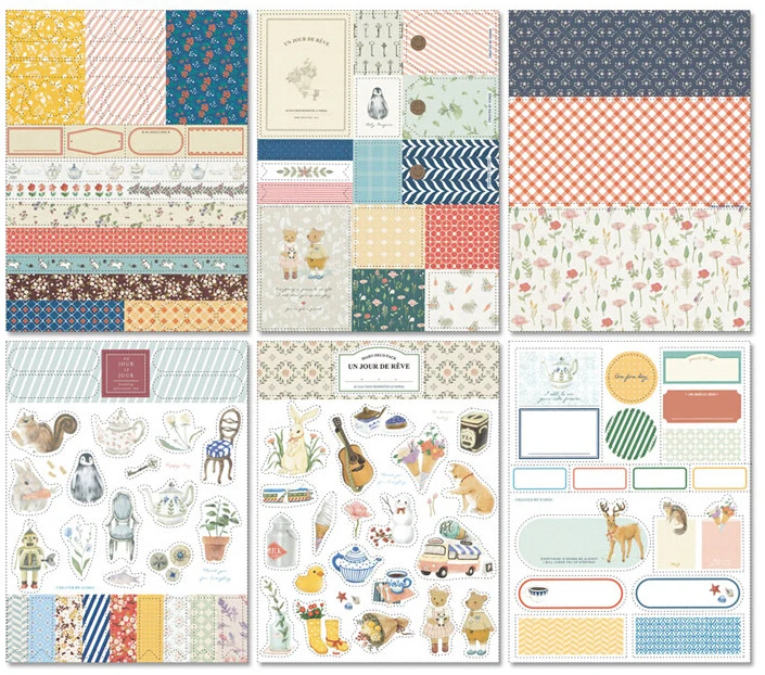 Корея знаковых дневник деко пакет творческий милый стикер набор Dialy наклейка для