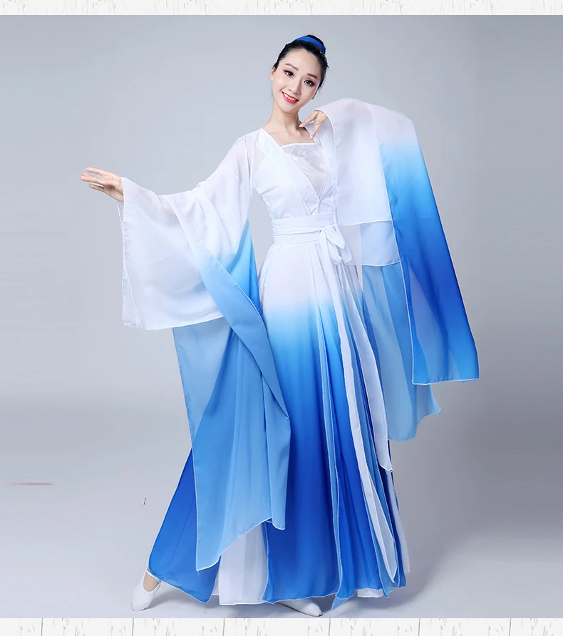 Классические танцевальные костюмы Hanfu женские танцевальный набор традиционный