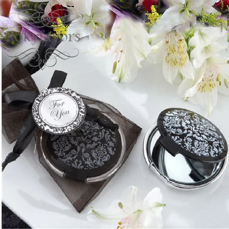 10 шт. Damask розовое компактное зеркало сувениры Свадьба Вечеринка Keepsake подарок на день рождения подружки невесты душ