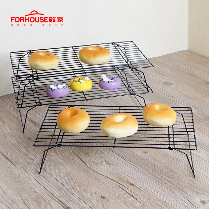 

3 layer Nonstick Metal Cake Cooling Rack Net Cookies Biscuits Bread Muffins Drying Stand Cooler Holder Kitchen Baking Tools