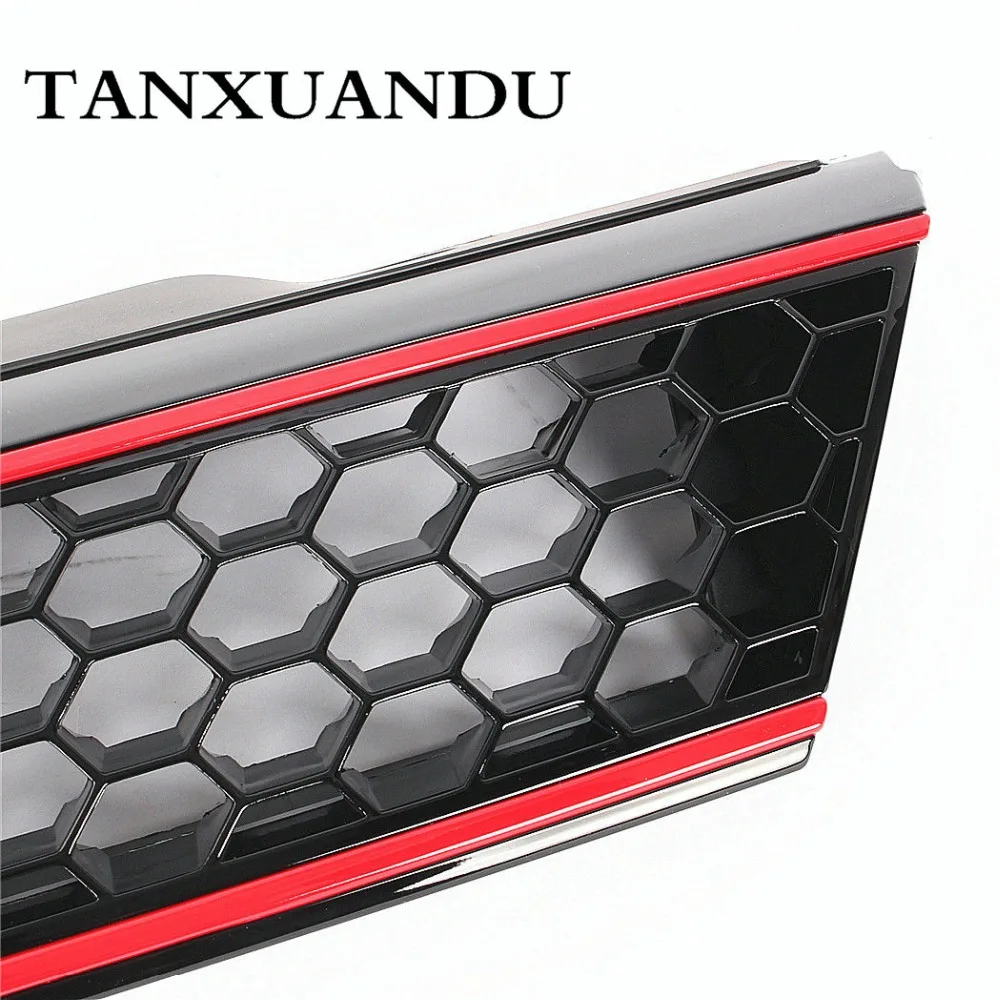 Red Trim Front Bumper Center Honeycomb Mesh Grill Grille Fit For VW Gli Jetta NCS MK6 2011-2014 Sedan 5C6 853 651 B 5C6853651B | Автомобили
