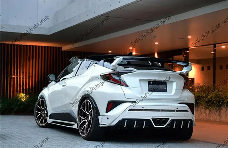 FRP Неокрашенный спойлер заднего багажника наборы корпуса крыла для Toyota CHR 2016 2017 2018