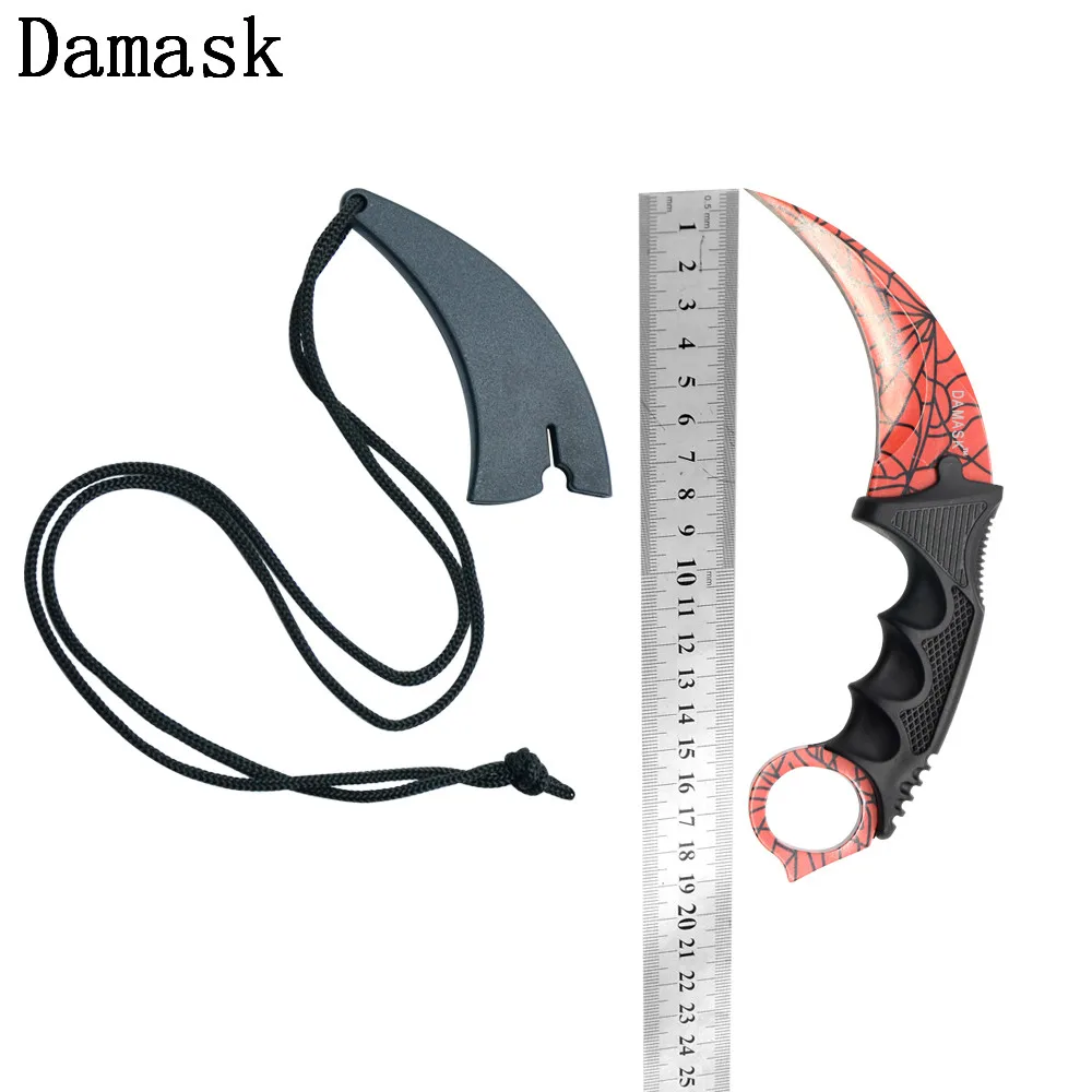 Дамаск csgo Counter Strike коллекционные Karambit нержавеющей открытый Ножи для шашлыков