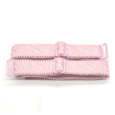 pink 407 2 шт./лот, металлические пряжки, ремни для бюстгальтера, женские эластичные красочные силиконовые лямки бюстгальтера, кружевные регулируемые по бокам аксессуары для нижнего белья - Цвет: pink 407