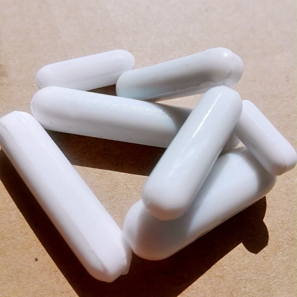 7 шт. смешанного размера PTFE магнитная мешалка миксер мешалки белого цвета без поворотного кольца