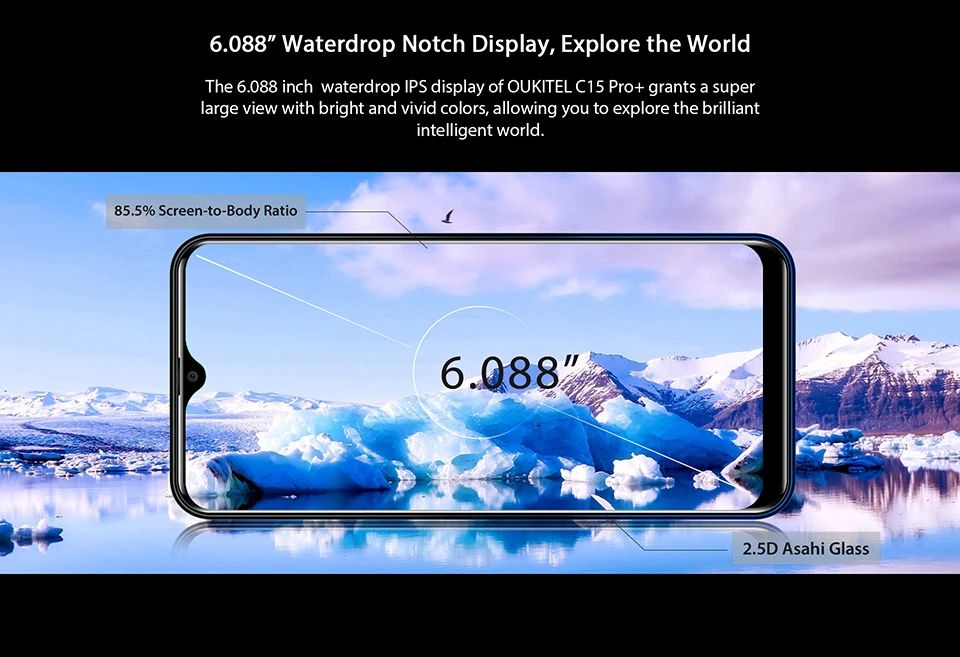 OUKITEL C15 Pro+ 6,088 ''мобильный телефон с экраном капли воды мобильный телефон 4G смартфон Android 9,0 3GB+ 32GB 2,4G/5G WiFi телефоны