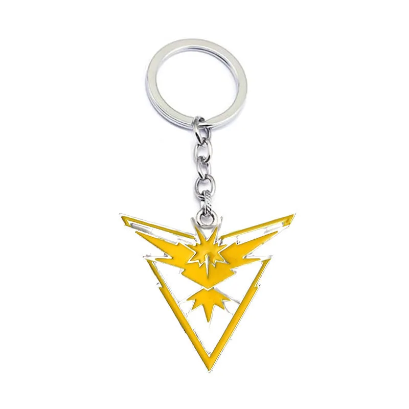 Новинка, брелок для ключей Pokemon Go, игра, аниме, мультфильм, подвеска, брелки, команда, доблестный мистический инстинкт, логотип, цепочка из бисера для женщин и мужчин, фанаты