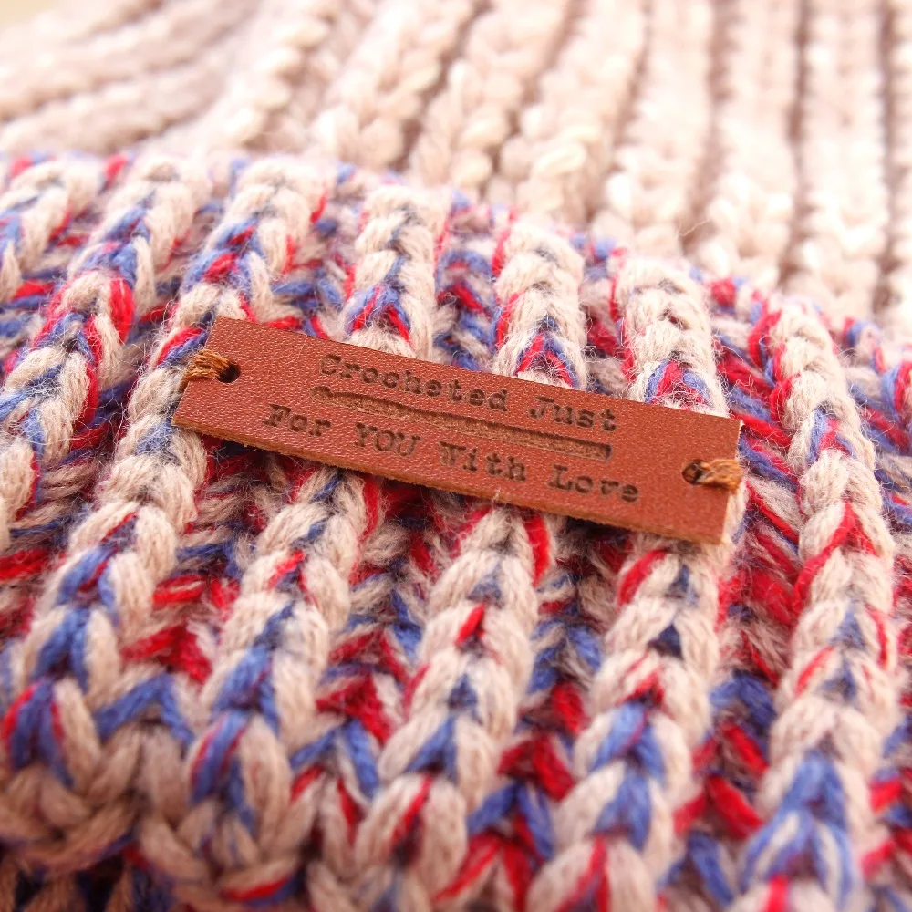 Custom Labels Leather Tags personalized tags knit labels Name Handmade Personalized Product (PB1510) | Дом и сад