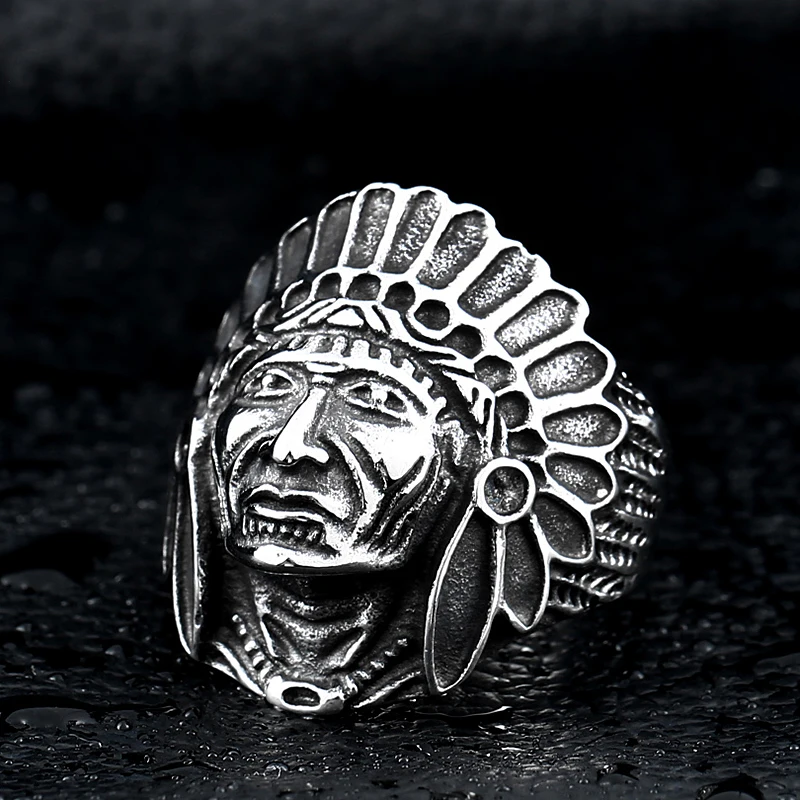 Stainless Steel chief ring Indiana Rider Fashion Men's Skull Ring men punk jewelry | Украшения и аксессуары