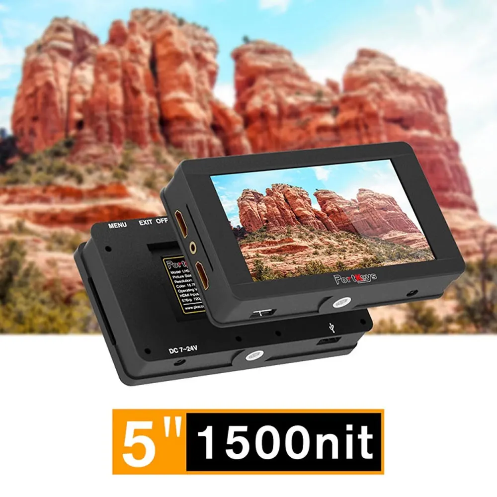 Portkeys LH5 HDR 1500nit сенсорный экран монитор 5 дюймов камера монитор 4K HLG, 3D LUT, сенсорный пульт дистанционного управления камерой