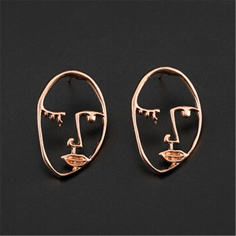 Абстрактный Книги по искусству Висячие серьги золото Цвет Уход за кожей лица