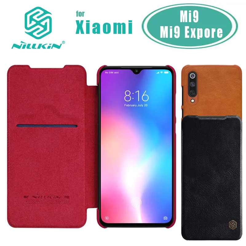 Для Xiao mi 9 mi 9 Explore ore Case NILLKIN Qin Бизнес Флип кожаный чехол для Xiao mi 9 mi 9 Explore ore слот для карт задняя крышка чехол для телефона